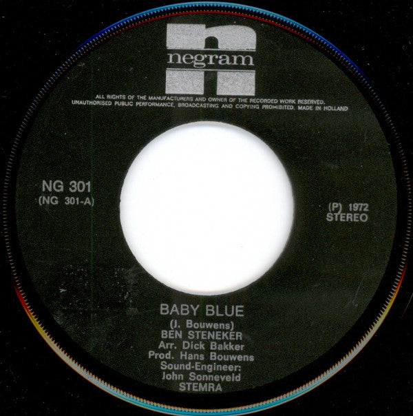 Ben Steneker : Baby Blue  (7", Single)