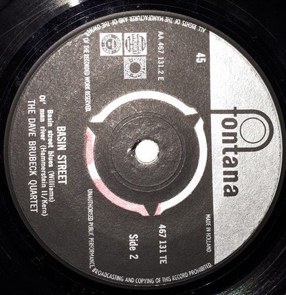 The Dave Brubeck Quartet : Basin Street (7", EP)