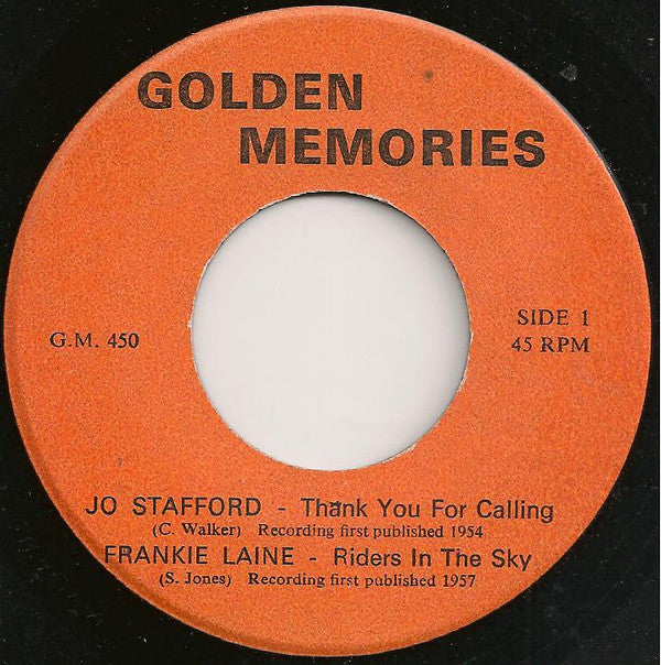 Jo Stafford, Frankie Laine, Marty Robbins, Guy Mitchell : Big Stars (7", EP)