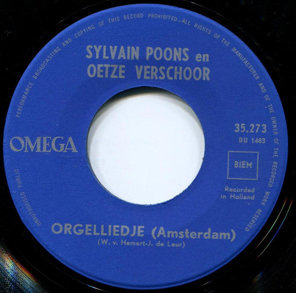 Sylvain Poons & Oetze Verschoor : Zuiderzee-Ballade (7", Single)