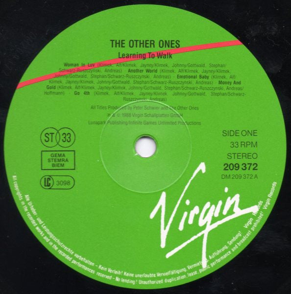 The Other Ones : Learning To Walk (LP, Album)