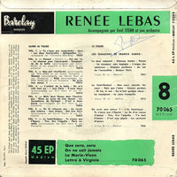 Renée Lebas Accompagnée Par Emil Stern Et Son Orchestre : 8 (7", EP)