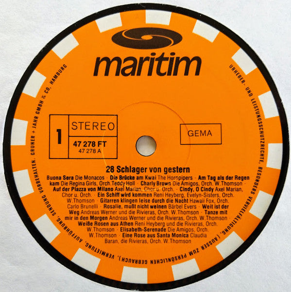 Various : 28 Schlager Von Gestern (LP, Comp)