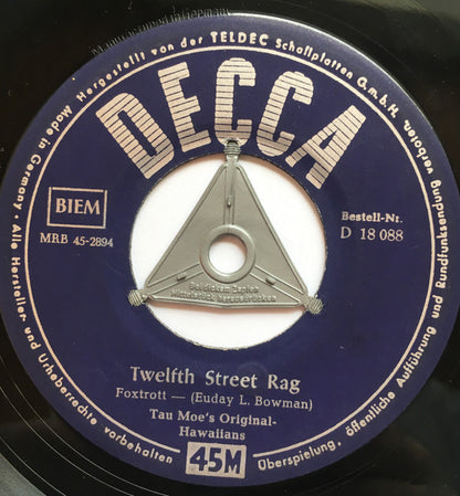 Tau Moe's Original Hawaiians : Kohala / Twelfth Street Rag (7")