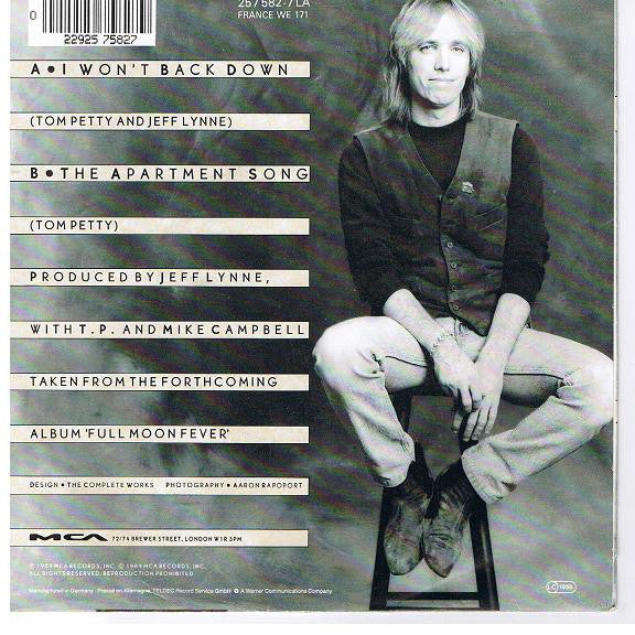Tom Petty : I Won't Back Down (7", Single, Sma)
