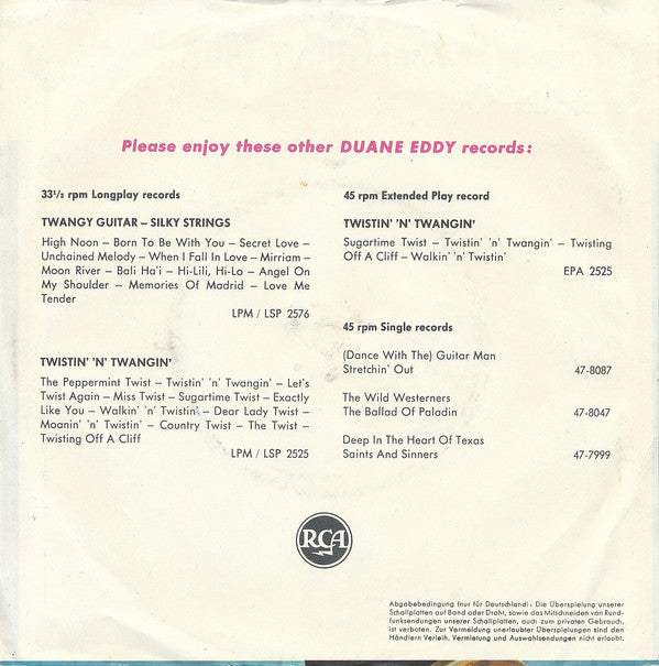 Duane Eddy : (Dance With The) Guitar Man (7", Single, Mono)