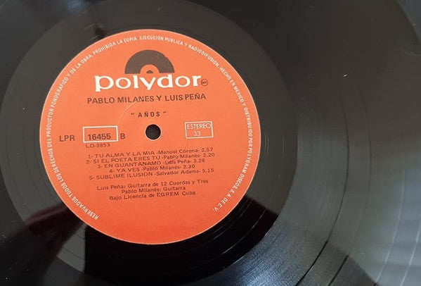 Pablo Milanés, Luis Peña (2) : Años (LP, Album, RE)