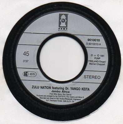 Zulu Nation (3) Featuring Dr. Yango Keita : Jambo Africa (7", Single)