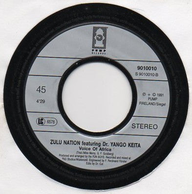 Zulu Nation (3) Featuring Dr. Yango Keita : Jambo Africa (7", Single)
