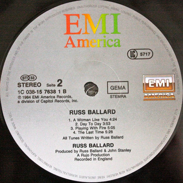 Russ Ballard : Russ Ballard (LP, Album, RP)
