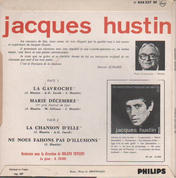 Jacques Hustin : La Gavroche (7", EP, Mono)