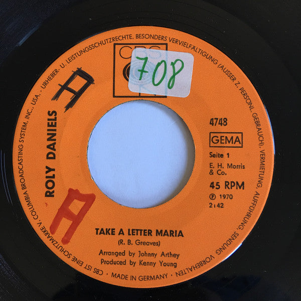 Roly Daniels : Take A Letter Maria (7")