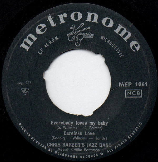 Chris Barber : Chris Barber Plays The Music Of Clarence And Spencer Williams Vol. 1 (7", EP)