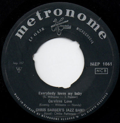 Chris Barber : Chris Barber Plays The Music Of Clarence And Spencer Williams Vol. 1 (7", EP)