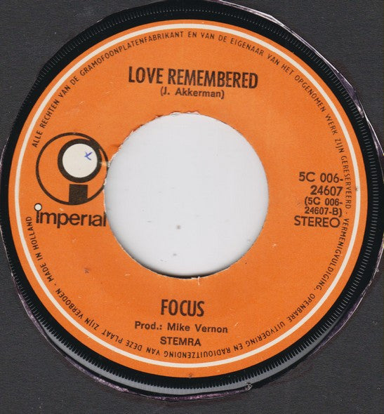 Focus (2) : Sylvia (7", Maxi, Single, Juk)