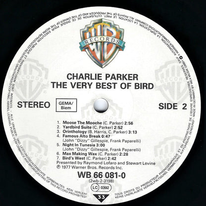 Charlie Parker : The Very Best Of Bird (2xLP, Comp, Gat)