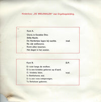 Kinderkoor "De Wielewalen" : 12 Kerstliedjes (7", EP)