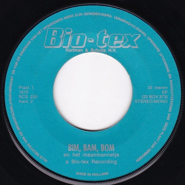 No Artist : Bim, Bam, Bom En Het Maanmannetje (7", Lig)