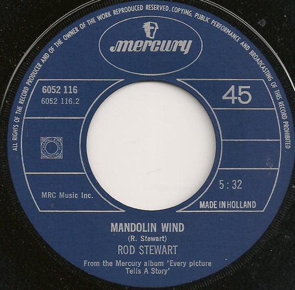 Rod Stewart : (I Know) I'm Losing You / Mandolin Wind (7", Single, Big)