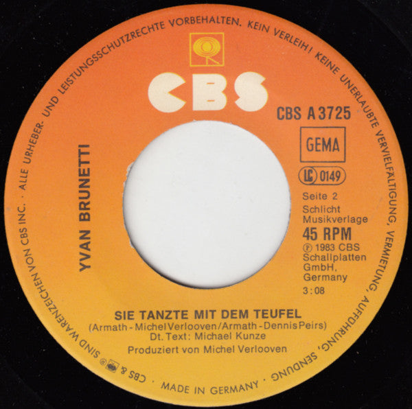 Yvan Brunetti : Geben Und Nehmen (Hey, Hey, Hey) (7", Single)