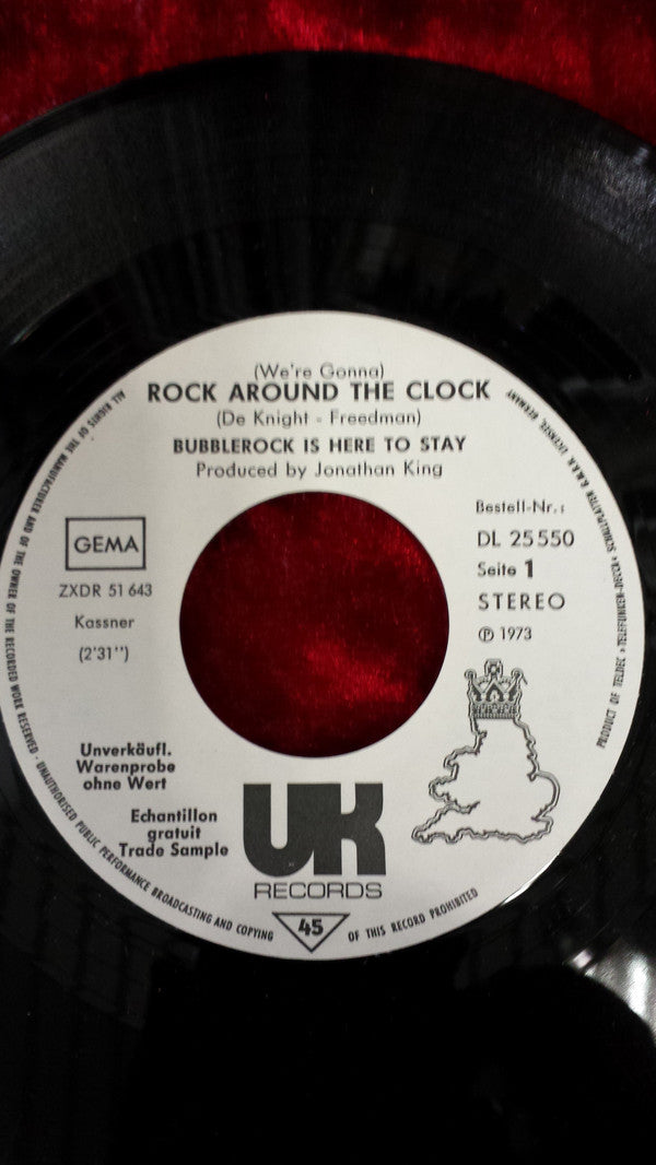 Bubblerock : (We're Gonna) Rock Around The Clock / I Can't Get No Satisfaction (7", Promo)