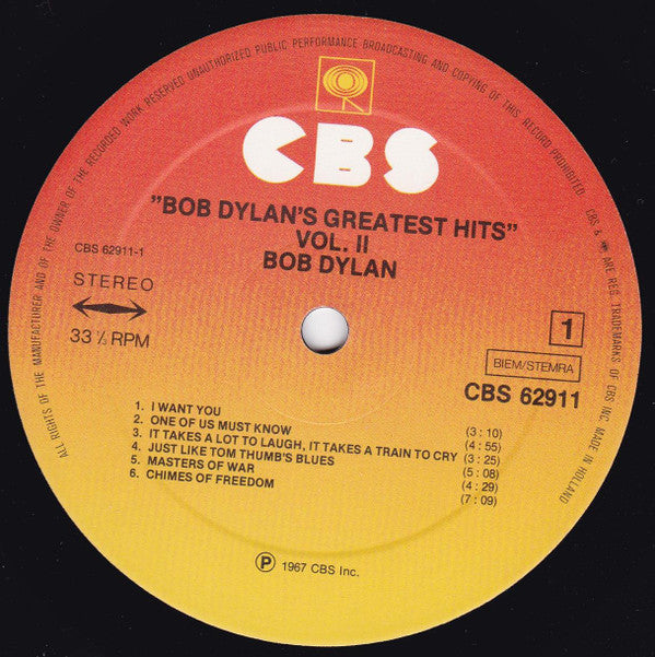 Bob Dylan : Bob Dylan's Greatest Hits 2 (LP, Comp, RE)