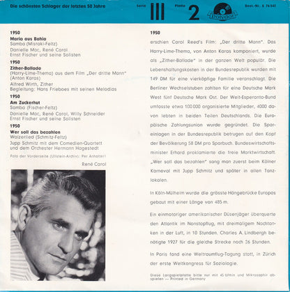 Various : Die Schönsten Schlager Der Letzten 50 Jahre - Serie III, Platte 2 (7", Comp, Mono, Club)