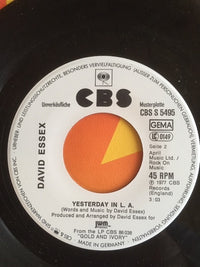 David Essex : Cool Out Tonight / Yesterday In L.A. (7", Single, Promo)