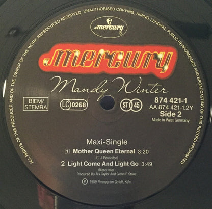 Mandy Winter : Light Come And Light Go (12")