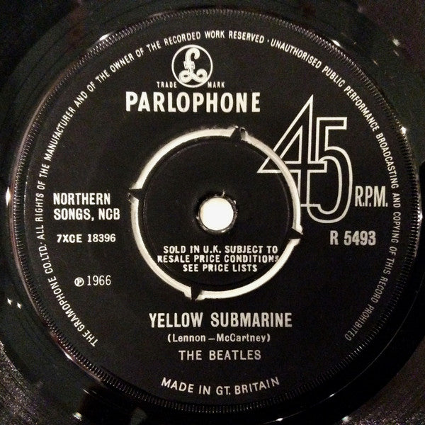 The Beatles : Eleanor Rigby / Yellow Submarine (7", Single, 4-P)