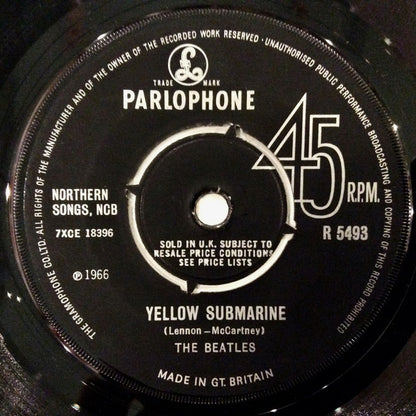 The Beatles : Eleanor Rigby / Yellow Submarine (7", Single, 4-P)