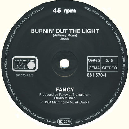 Fancy : Get Lost Tonight (12", Maxi)