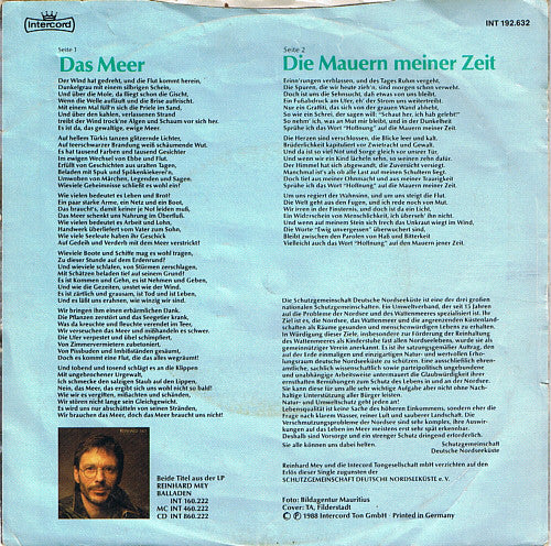 Reinhard Mey : Das Meer (7", Single)