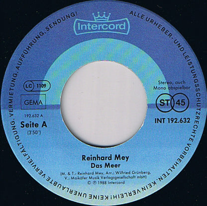Reinhard Mey : Das Meer (7", Single)