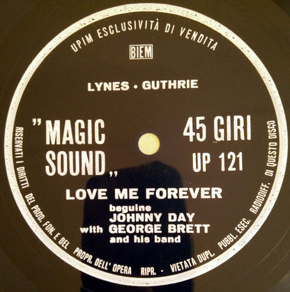 Johnny Day (3) With George Brett And His Band : Love Me Forever (Flexi, 7", S/Sided, Blu)