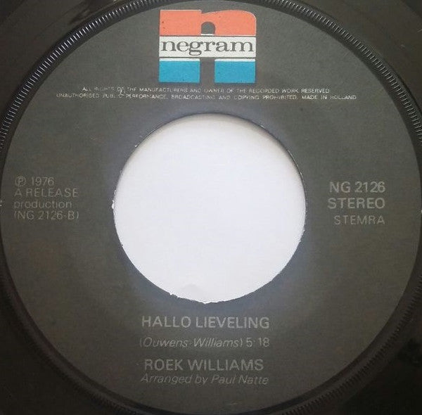 Roek Williams : M'n Beste Vriend (7", Single)