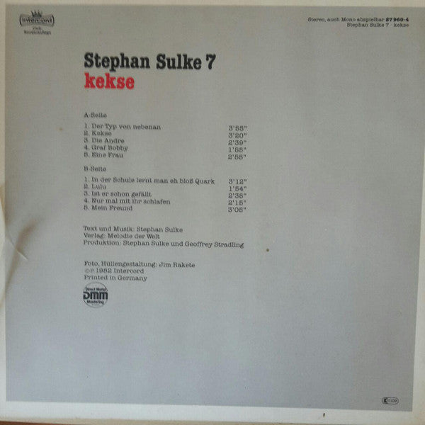 Stephan Sulke : Stephan Sulke 7 - Kekse (LP, Album, Club)