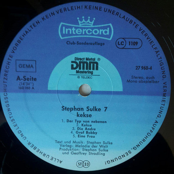 Stephan Sulke : Stephan Sulke 7 - Kekse (LP, Album, Club)