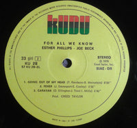 Esther Phillips With Joe Beck : For All We Know (LP, Album)