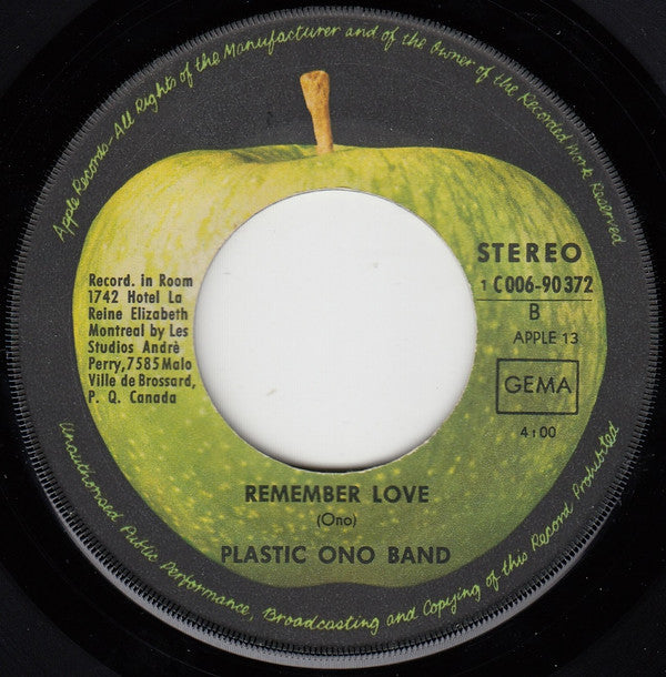 Plastic Ono Band* : Give Peace A Chance (7", Single, M/Print)