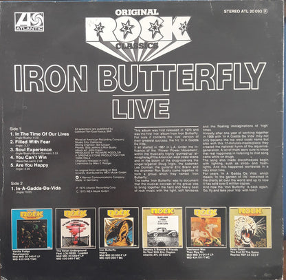 Iron Butterfly : Live (LP, Album, RE)