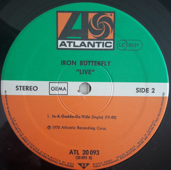 Iron Butterfly : Live (LP, Album, RE)