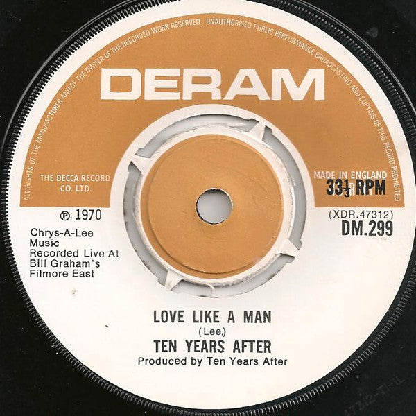 Ten Years After : Love Like A Man (7", Single)