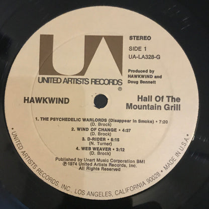 Hawkwind : Hall Of The Mountain Grill (LP, Album)