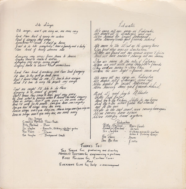 Cornelia & Billy : The Singer (7")