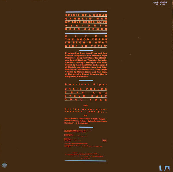 American Flyer : Spirit Of A Woman (LP, Album)