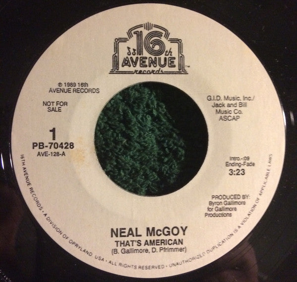 Neal McCoy : That's American (7", Promo)