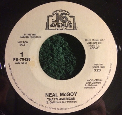 Neal McCoy : That's American (7", Promo)