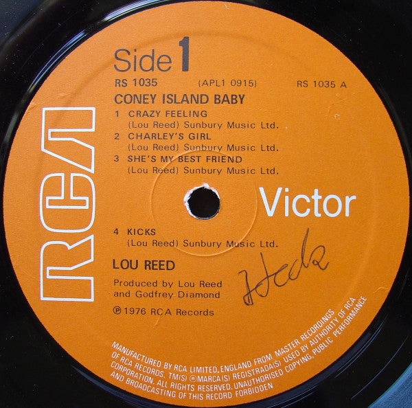 Lou Reed : Coney Island Baby (LP, Album)