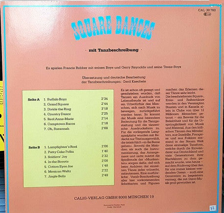 Francis Robber Et Ses Boys, Gerry Reynolds Et Ses Texas Boys : Square Dances (LP, Album)